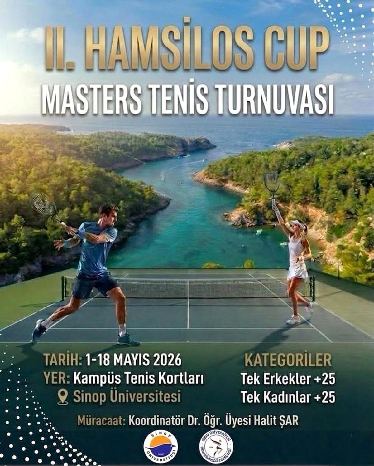 Sinop'ta 2. Hamsilos cup tenis turnuvası başlıyor