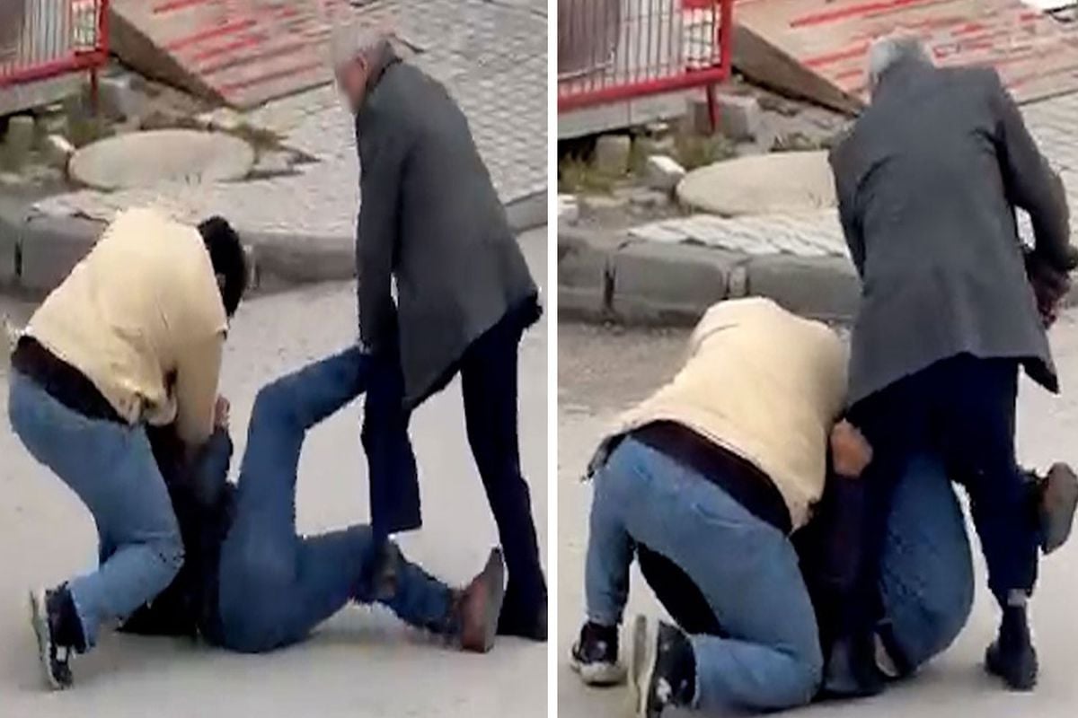 Bolu'da sokak ortasında kavga