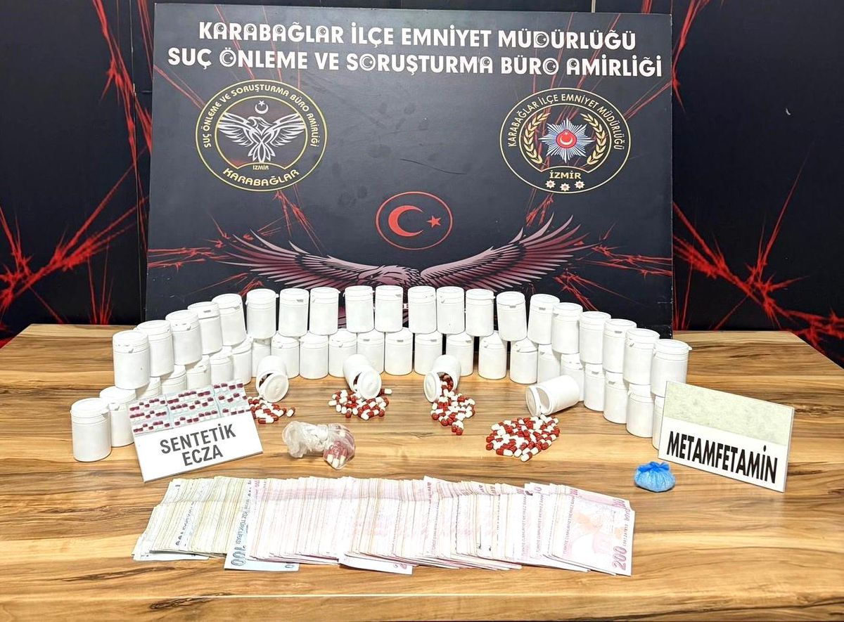 Karabağlar'da büyük uyuşturucu operasyonu: 2 binden fazla hap ele geçirildi