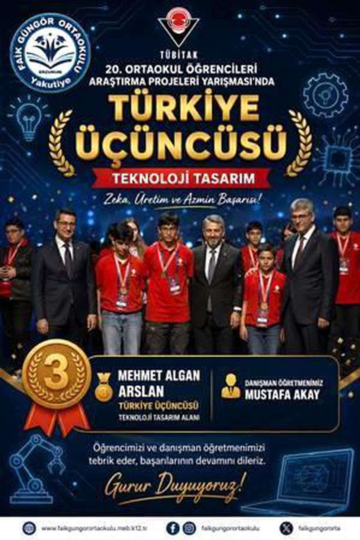 Faik Güngör Ortaokulu'ndan gururlandıran başarı