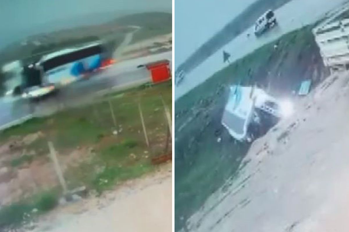 Malatya'da 4 kişinin hayatını kaybettiği otobüs kazası kamerada