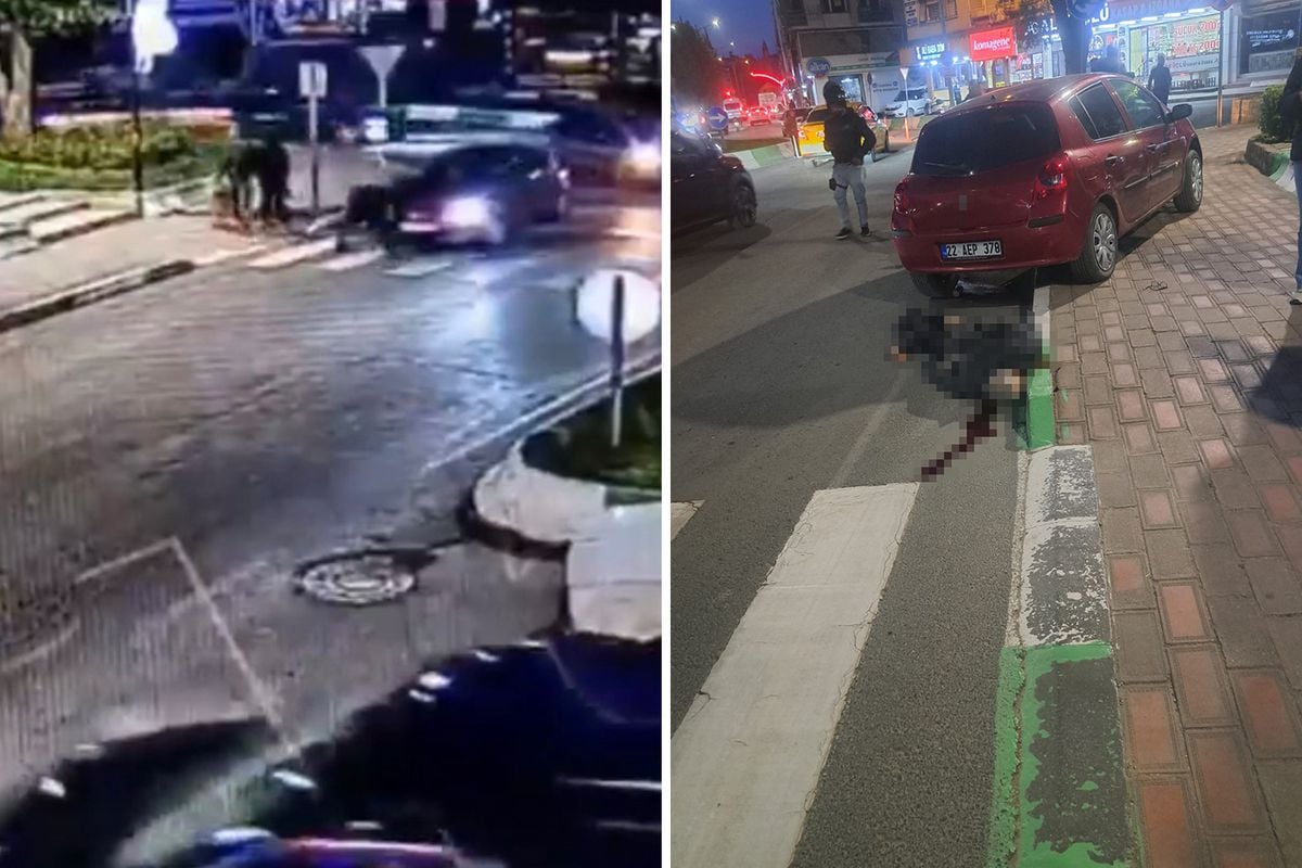 Otomobilin yayaya çarpma anı güvenlik kamerasında: 1 ölü