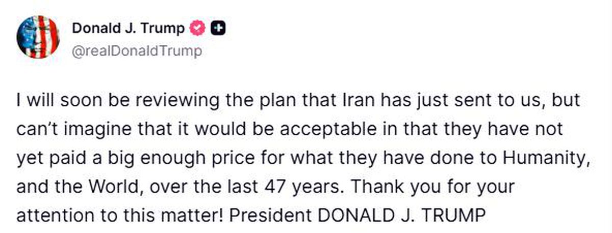Trump'tan İran'ın son teklifiyle ilgili açıklama: "Kabul edilebilir olacağını düşünemiyorum"