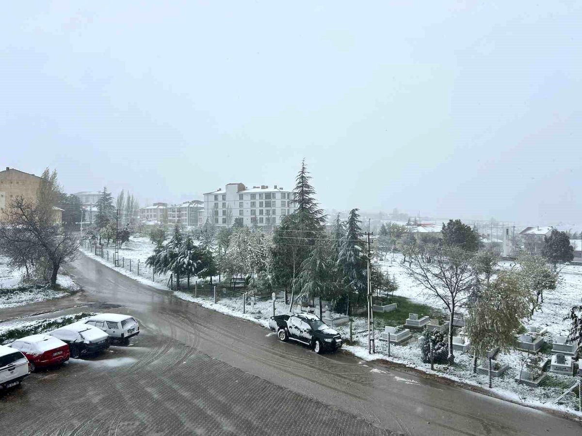 Eskişehir'in bazı ilçeleri güne beyaz örtüyle uyandı