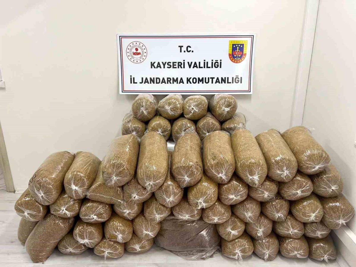 Yahyalı'da 285 kilo bandrolsüz tütün yakalandı