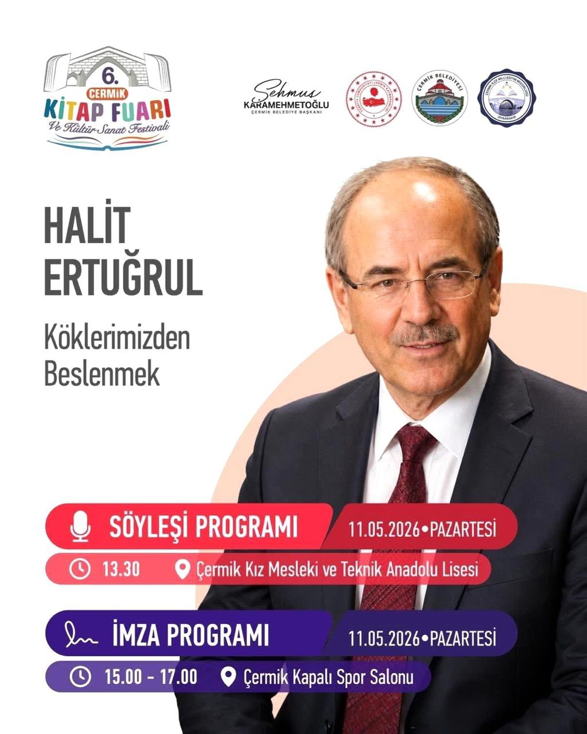 6. Çermik Kitap Fuarı ve Kültür Sanat Festivali 11 Mayısta kapılarını açacak