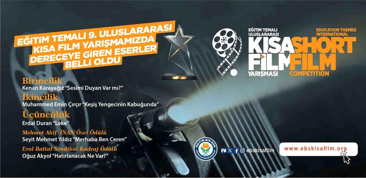 Eğitim temalı '9. Uluslararası Kısa Film Yarışması'nda dereceye giren eserler belli oldu