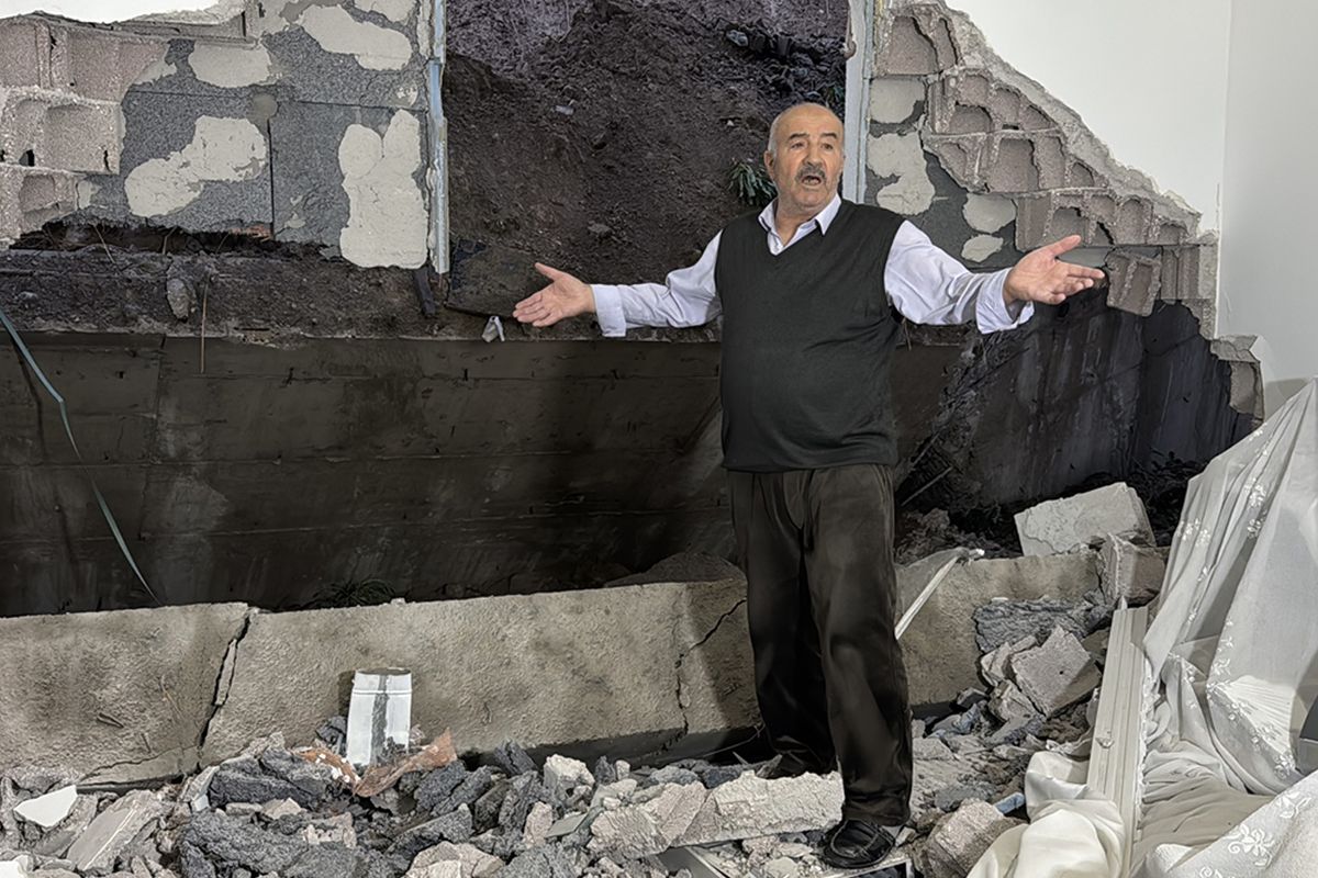 Nevşehir'de istinat duvarı çöktü! 10 daire tahliye edildi