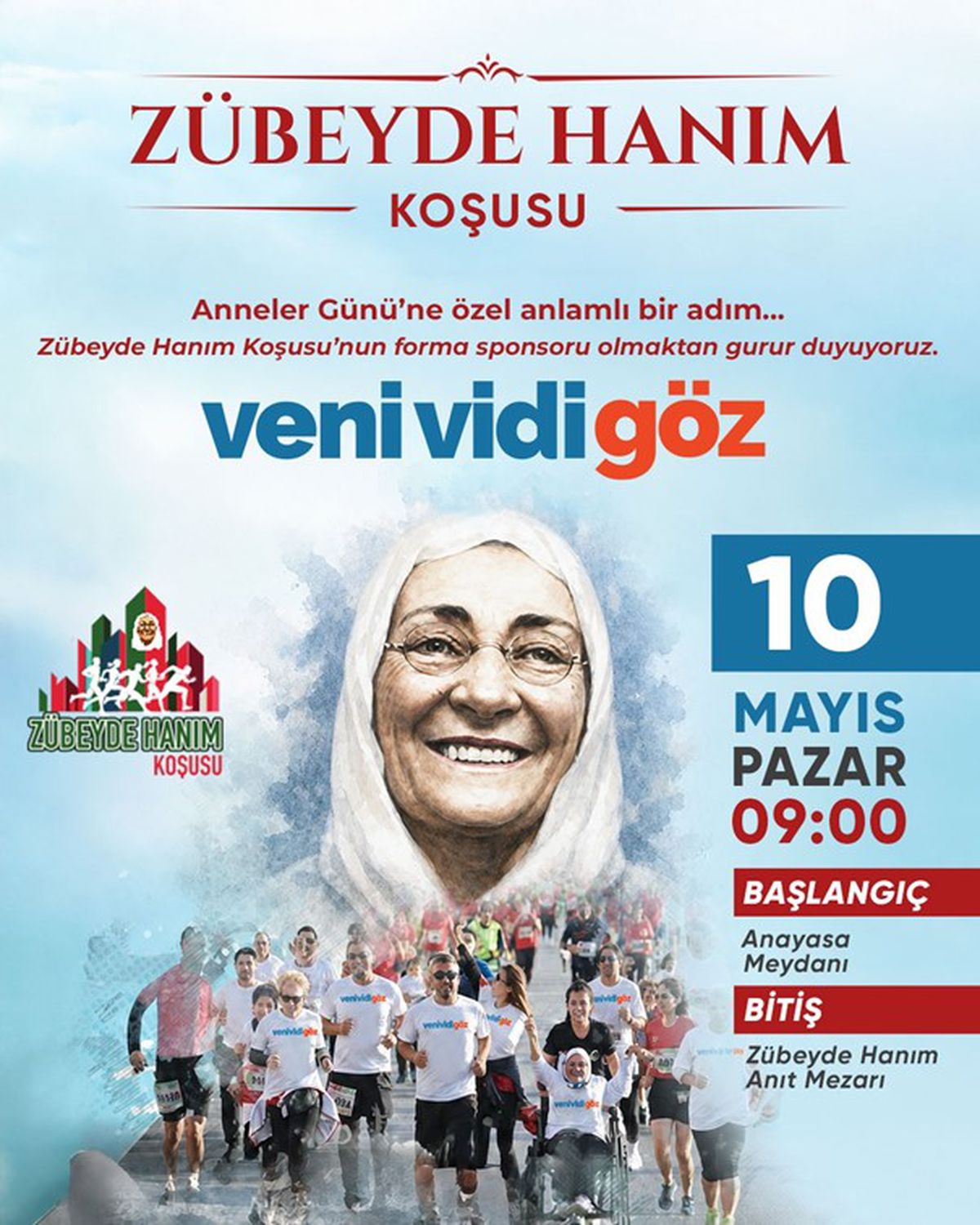 Veni Vidi Göz, Anneler Günü’ne Özel Zübeyde Hanım Koşusu’nun Forma Sponsoru Oldu