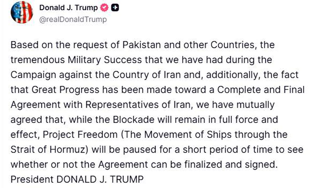 ABD Başkanı Trump: "Özgürlük Projesi kısa bir süreliğine durdurulacak"