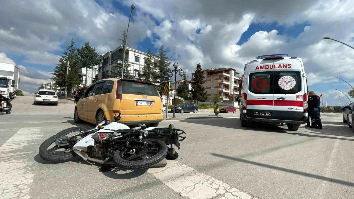 Karaman'da motosiklet kazası: 1 yaralı