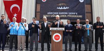 Ağrı’da hacı adayları dualarla kutsal topraklara uğurlandı