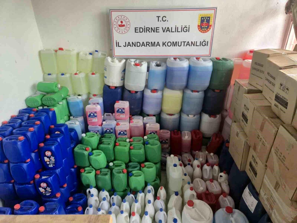 Uzunköprü'de 1 milyon 950 bin TL'lik sahte deterjan ele geçirildi