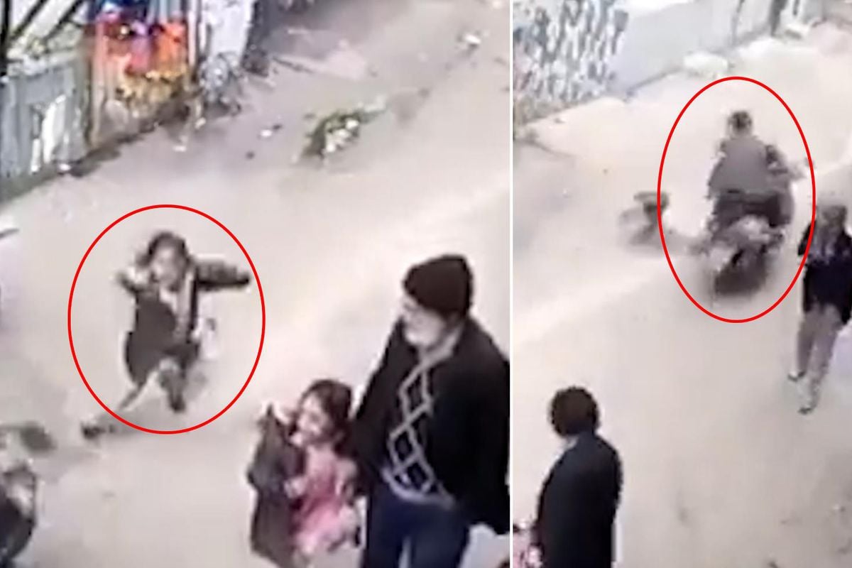 Gaziantep'te motorcunun çarptığı küçük çocuk metrelerce savruldu