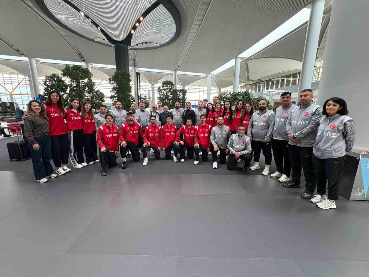 Milli sporcular taekwondo şampiyonası için Münih'e gitti
