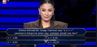 Elinize bilimsel bir hesap makinesi alıp 'e x n =' yazarsanız karşınıza çıkan sayı yaklaşık olarak kaç olur?