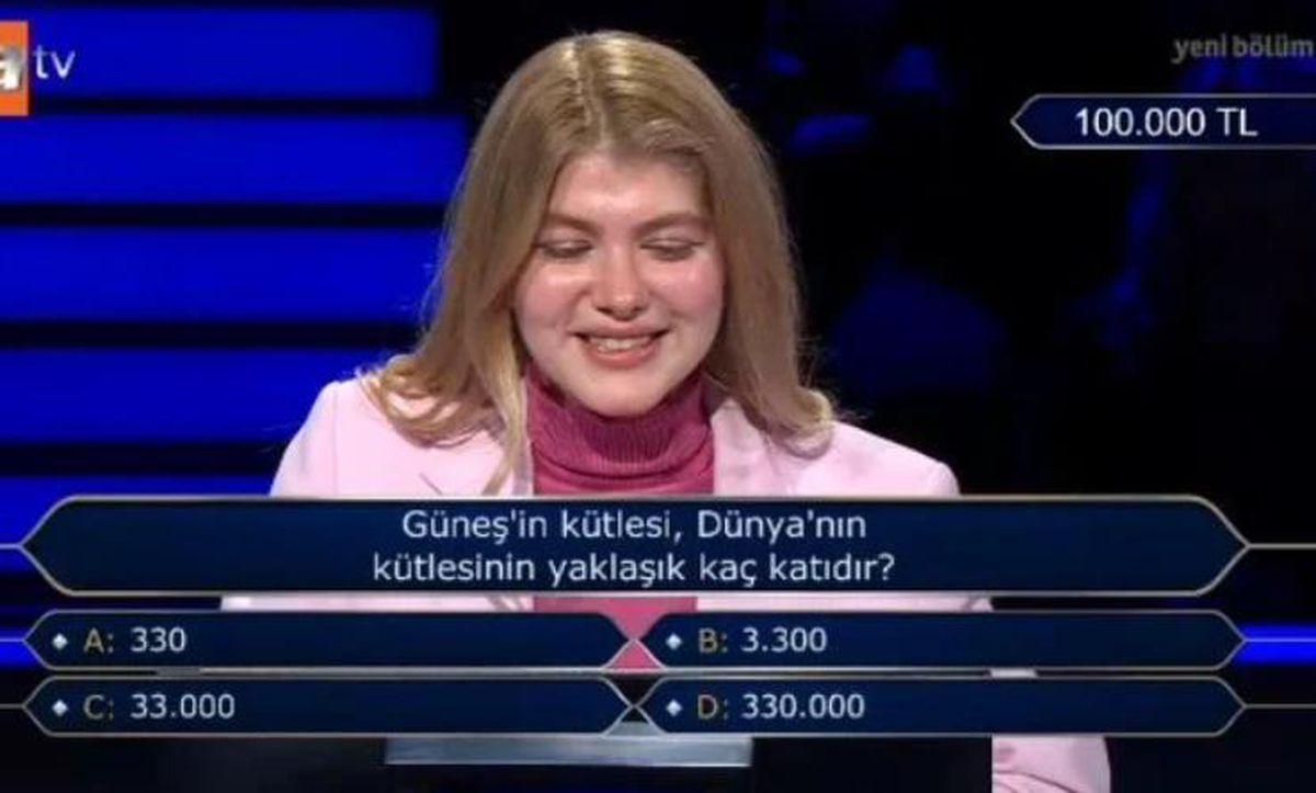 Güneş'in kütlesi, Dünya'nın kütlesinin yaklaşık kaç katıdır? Güneş Dünya'dan büyük mü?