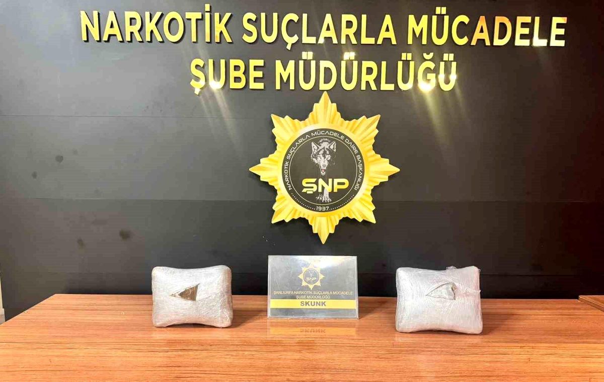 Şanlıurfa'da 4 kilo 250 gram uyuşturucu ele geçirildi