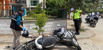 Aydın'da iki motosikletin çarpıştığı kaza güvenlik kamerasında