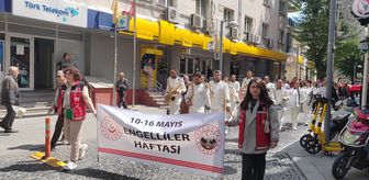 Kırklareli'nde engelliler farkındalık için yürüdü