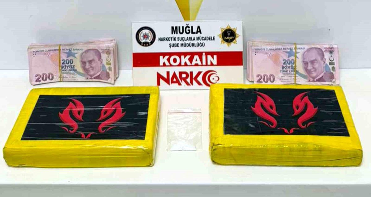 Muğla'da 2 kilo kokain ele geçirildi