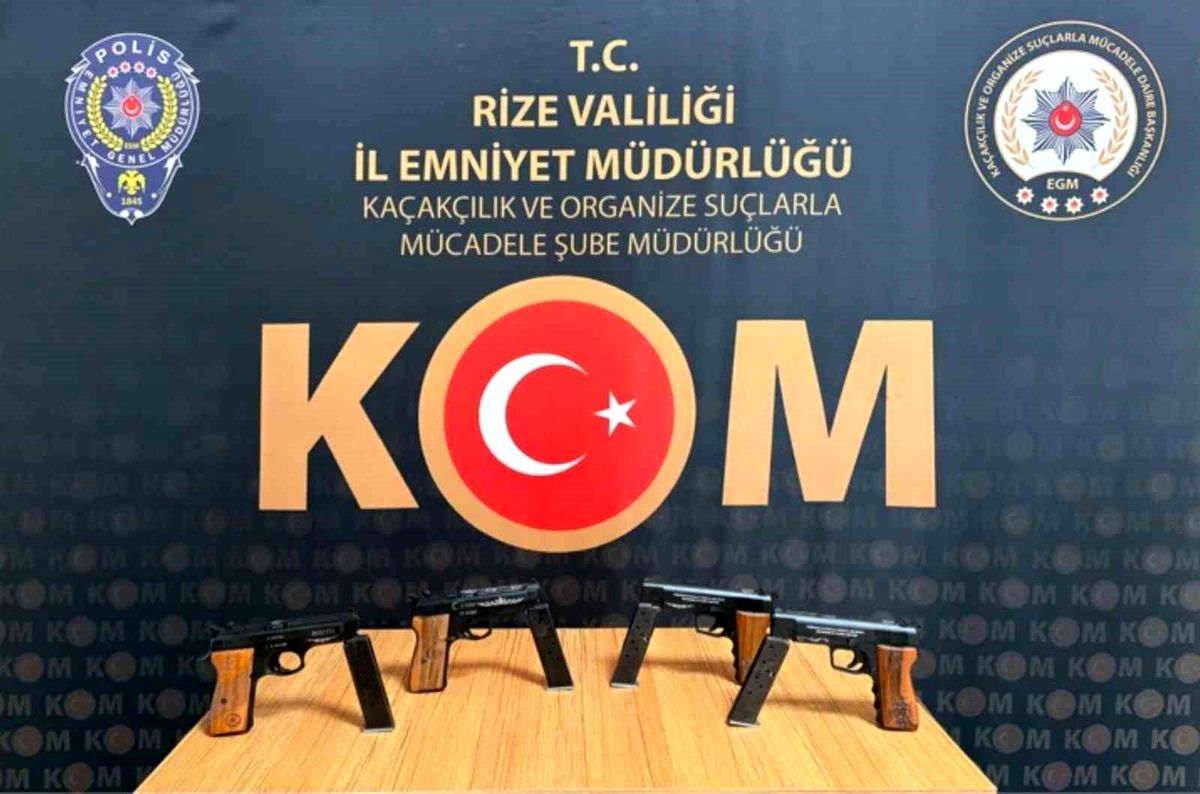 Rize'de kaçak silah operasyonu