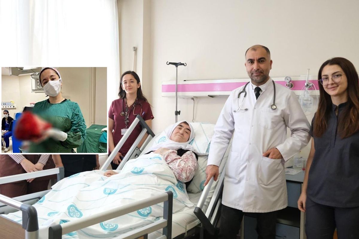 Sivas’ta sıra dışı ameliyat: Hastanın vücudundan 7.5 kiloluk kitle çıkarıldı