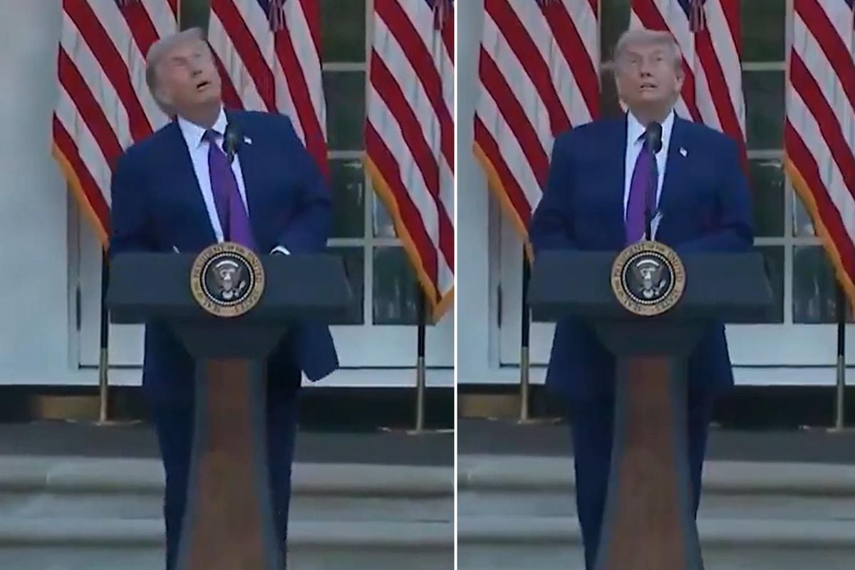 Trump'ın korku dolu anları! Kuşu dron sanınca büyük panik yaşadı