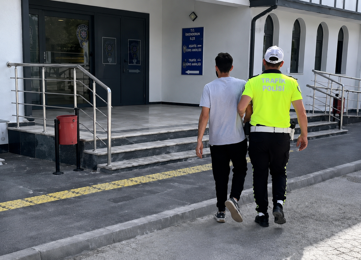 Arsuz’da trafiği tehlikeye atan motosiklet sürücüsüne ağır ceza