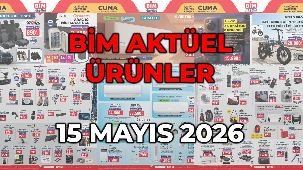 BİM Aktüel 15 Mayıs kataloğu! (PDF) Klima, bisiklet, kamera, soğutucu bu hafta BİM'de neler var?