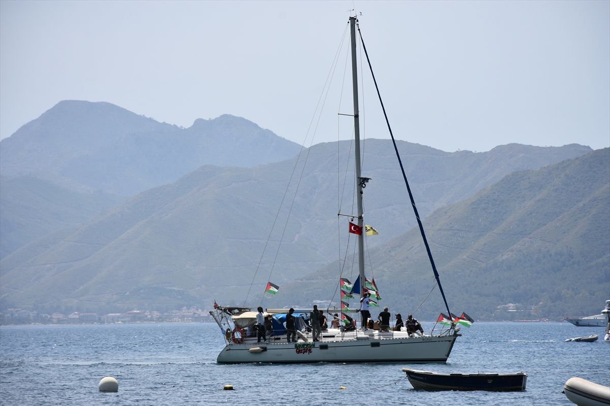 50'den fazla tekne Gazze için Marmaris'ten denize açılıyor