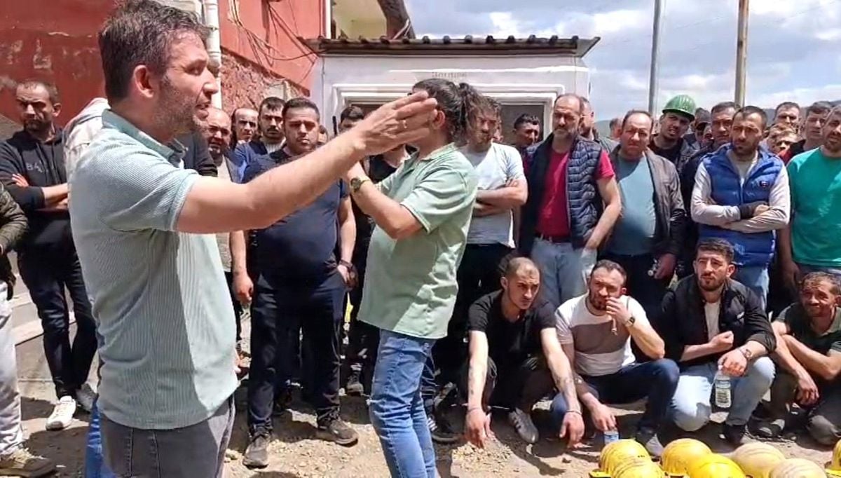 Kütahya'da maden işçileri ile firma yetkilileri arasında gerginlik