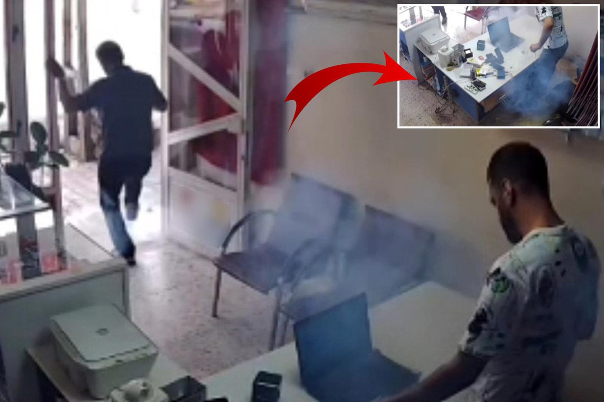 Teknik serviste tamir edilen telefonun bataryası patladı