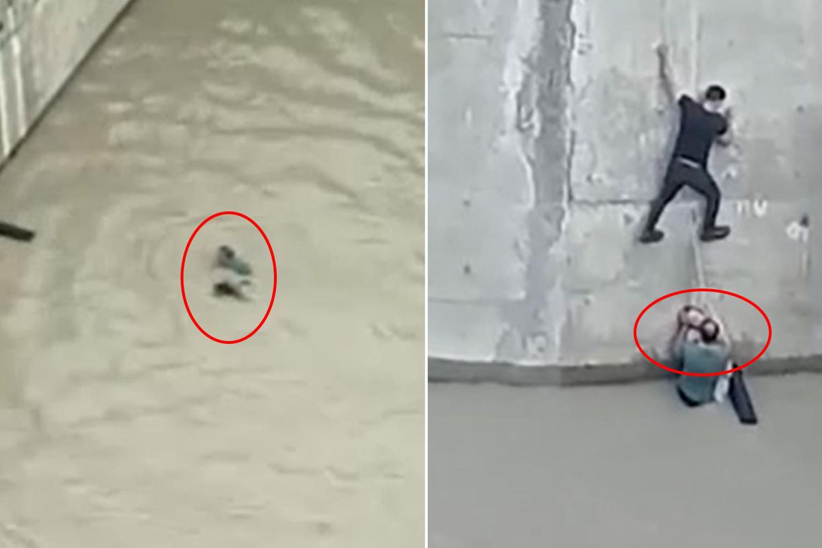 Dereye düşen 11 yaşındaki Eslem'in kurtarılma anı kamerada