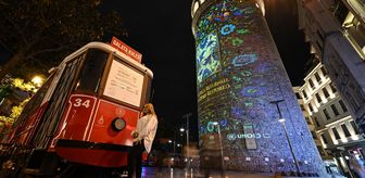 Galata Kulesi'nde kültürel miras için farkındalık gösterisi yapıldı