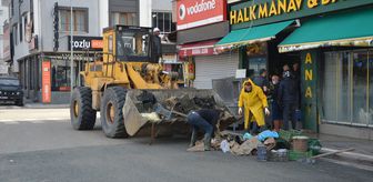 Samsun'un Havza ilçesinde selin ardından temizlik çalışmaları sürüyor