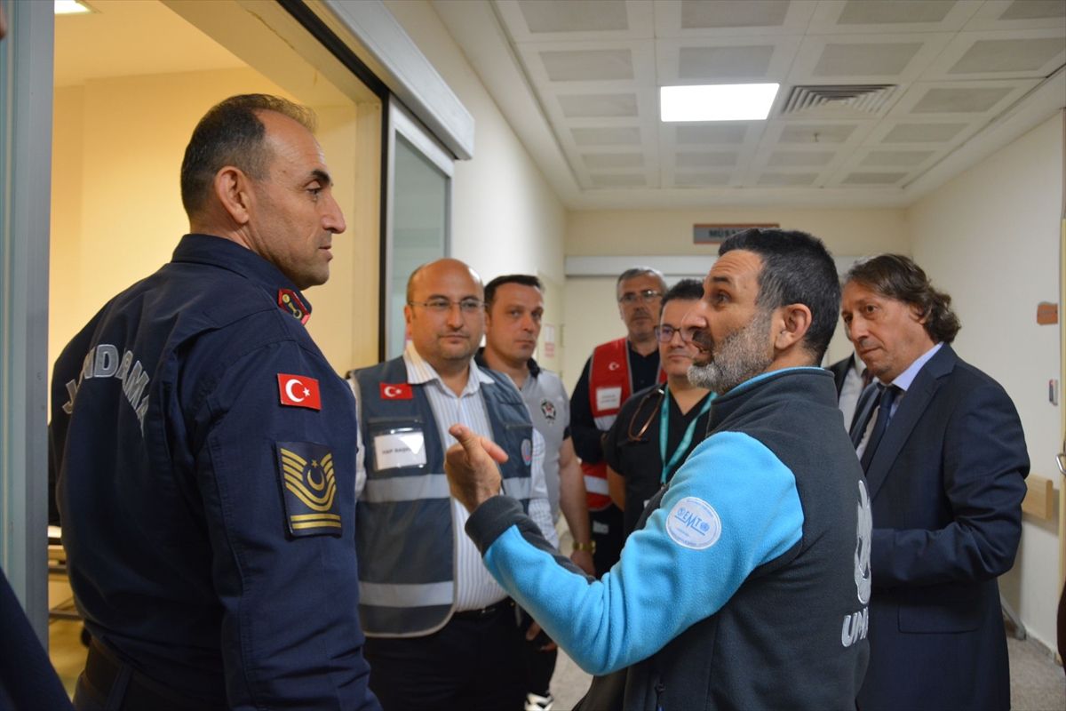 Bafra Devlet Hastanesinde yangın tatbikatı yapıldı