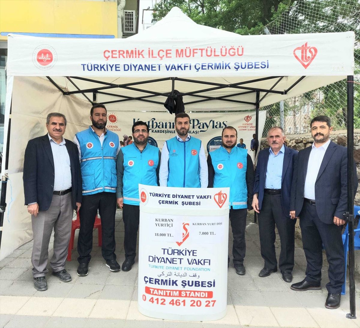 Çermik'te kurban bağış standı açıldı
