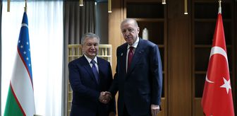 Erdoğan, Özbekistan Cumhurbaşkanı Mirziyoyev ile Türkistan'da bir araya geldi
