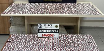 Düzce'de aracın iç döşemelerine gizlenmiş 4 bin 273 uyuşturucu hap ele geçirildi