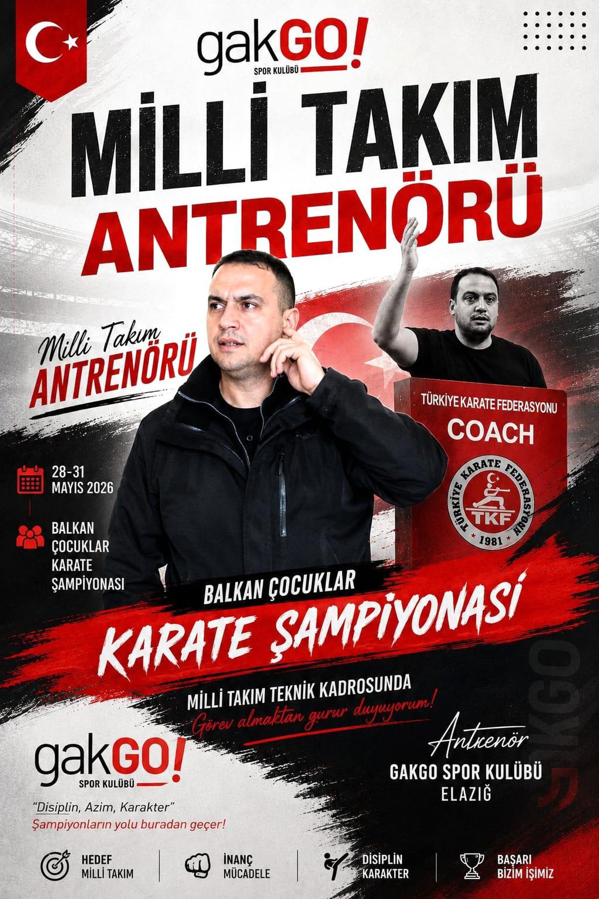 Elazığlı polis memuruna antrenöre milli görev