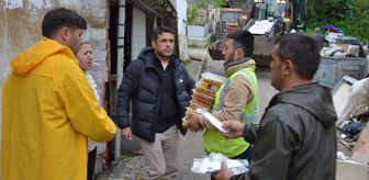 Havza'da sel mağdurlarına ve saha çalışanlarına sıcak yemek desteği