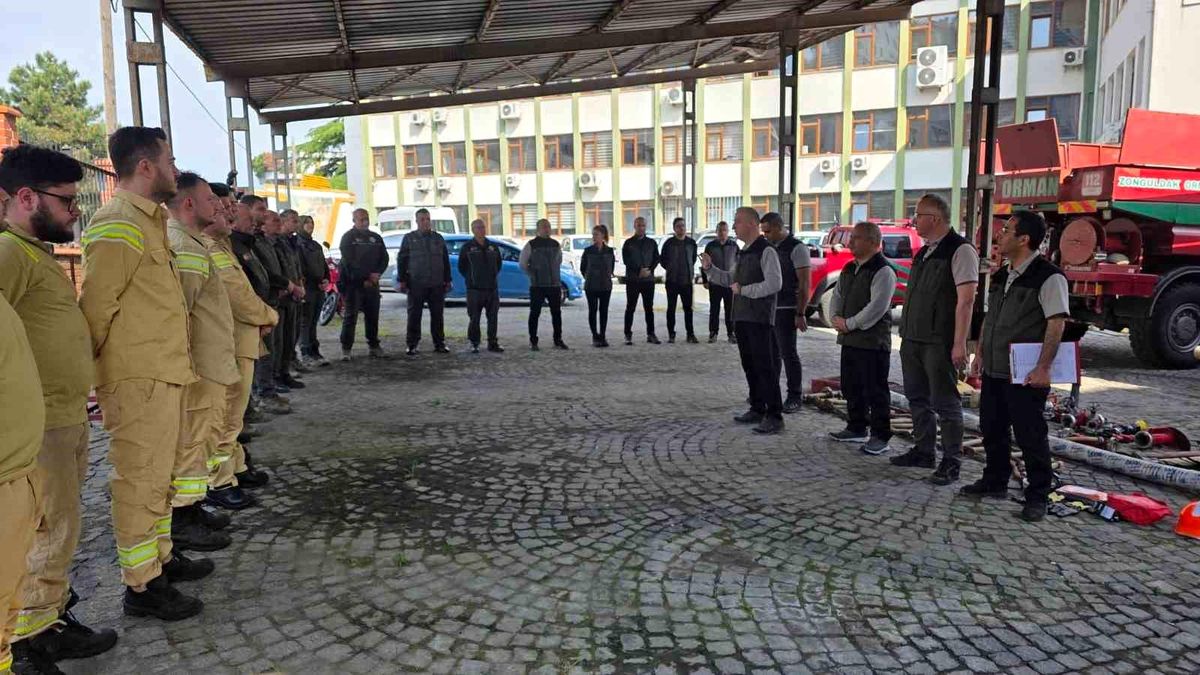 Zonguldak'ta orman yangınına karşı işbaşı eğitimleri sürüyor