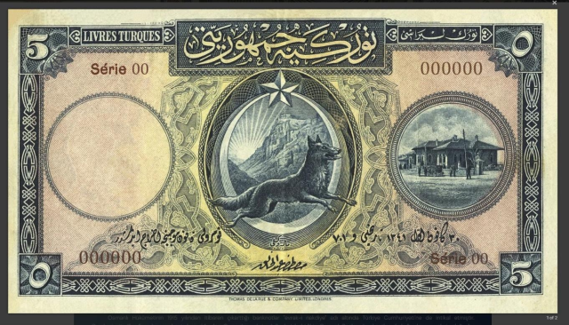 Koç Family Gifts Bahçeli 5 Lira with Gray Wolf