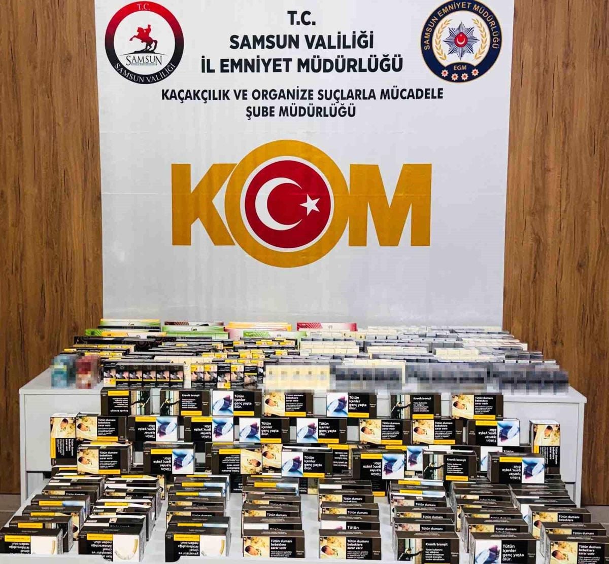 Samsun'da kaçak tütün mamülleri operasyonu