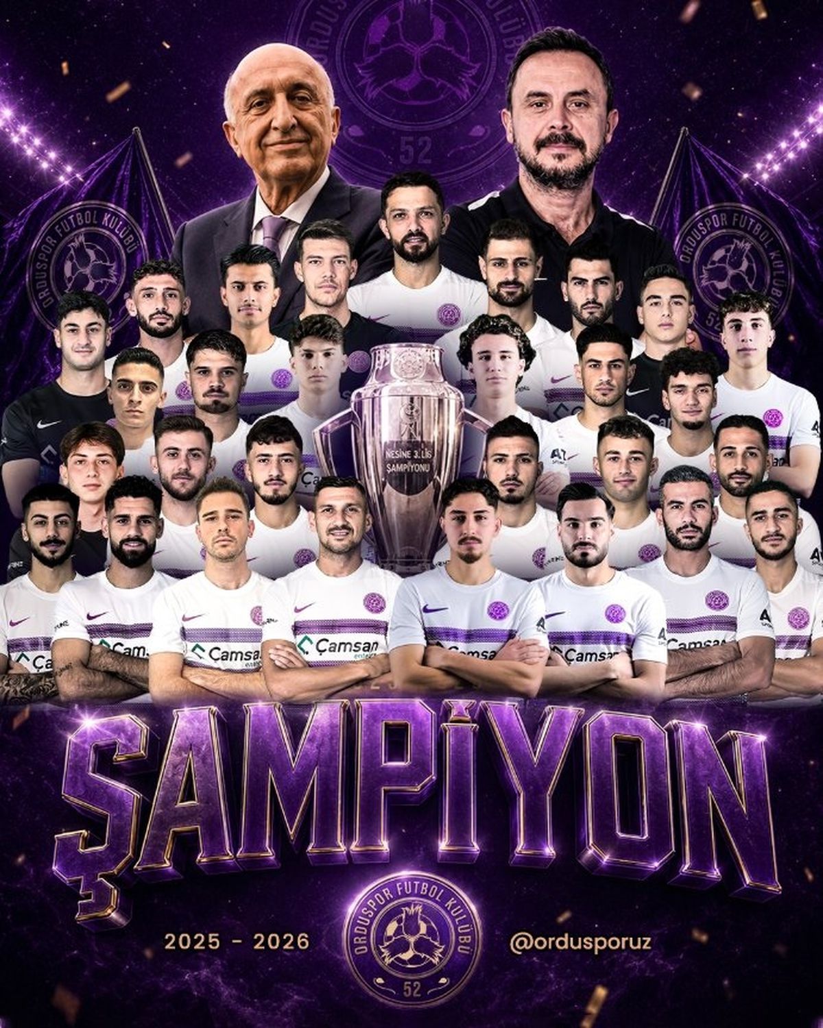 52 Orduspor FK, 2'nci Lig'e yükseldi