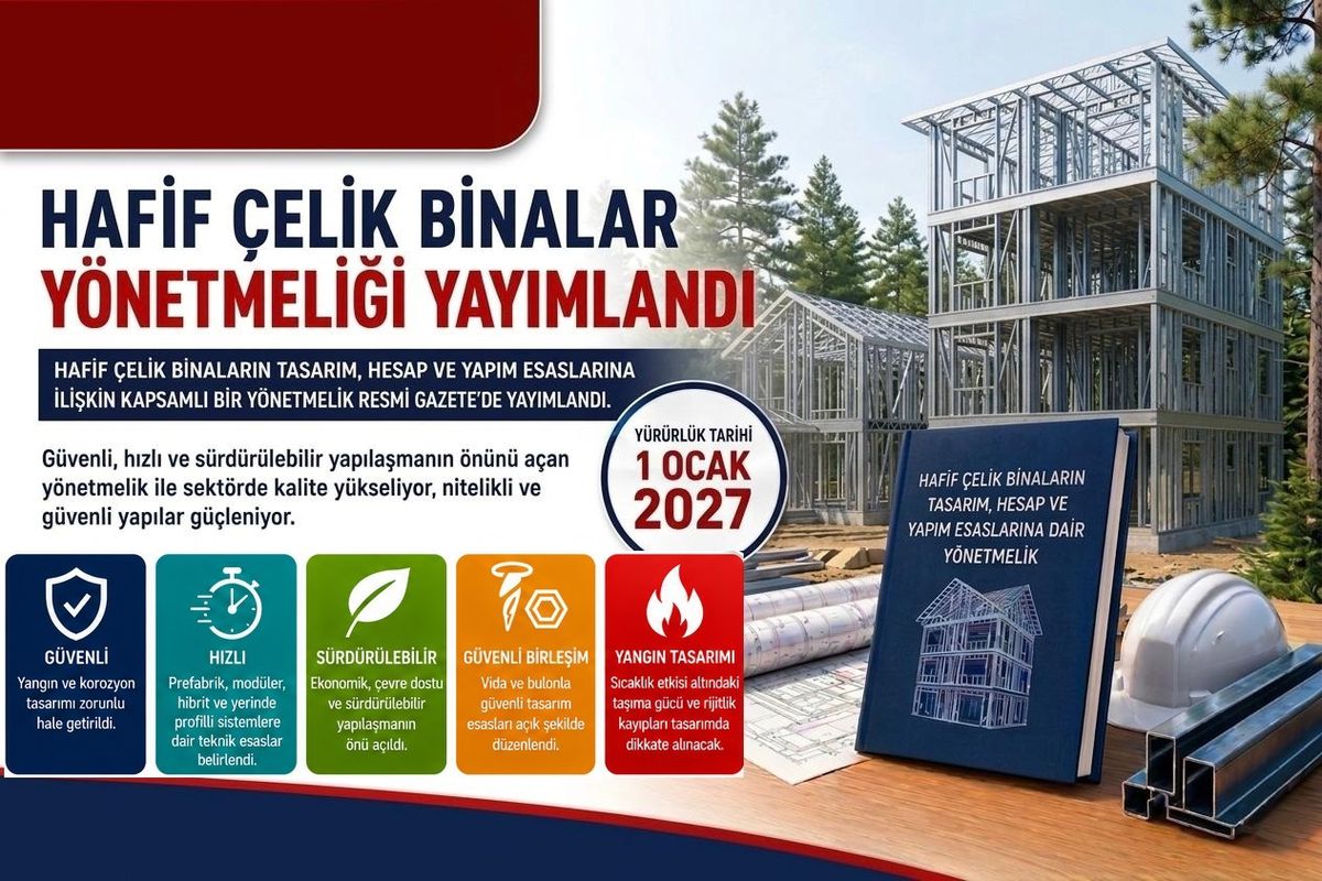 Hafif Çelik Binalar için Yönetmelik Yayımlandı