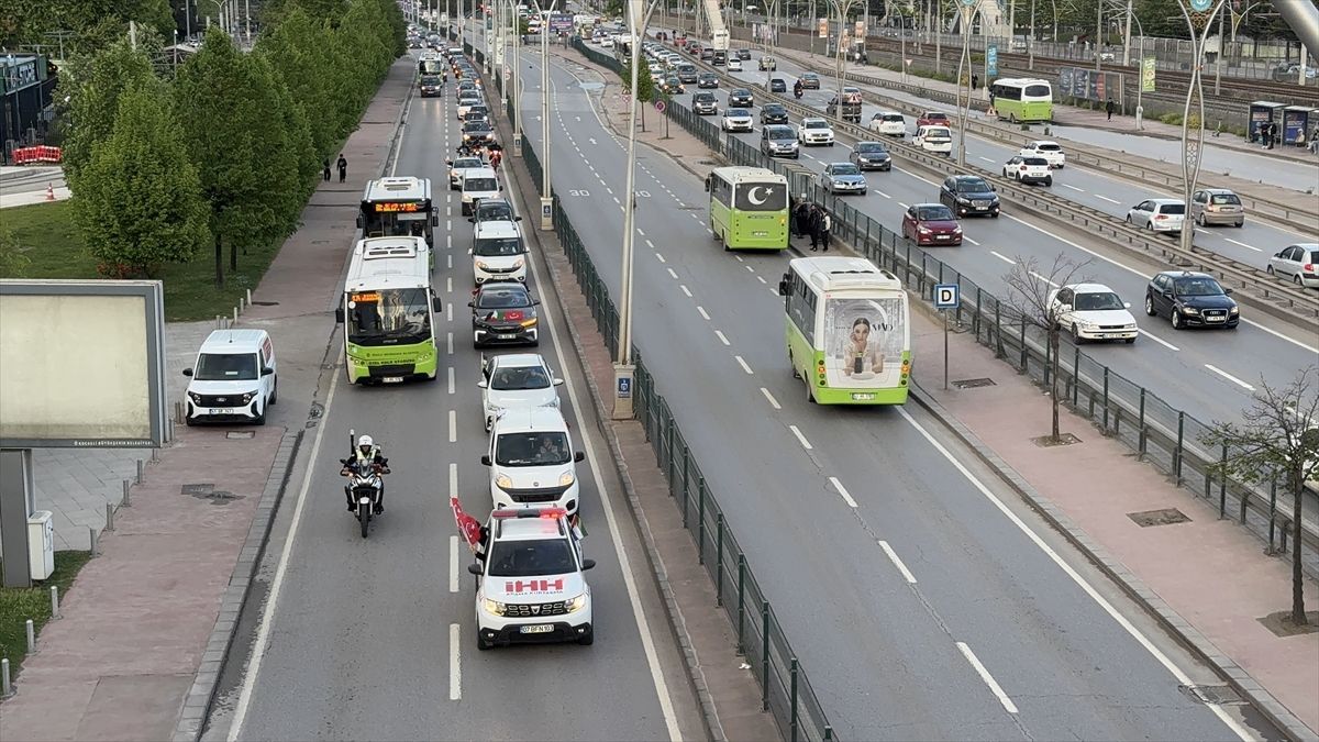 Kocaeli'de 'Sumud'a Destek Araç Konvoyu' oluşturuldu