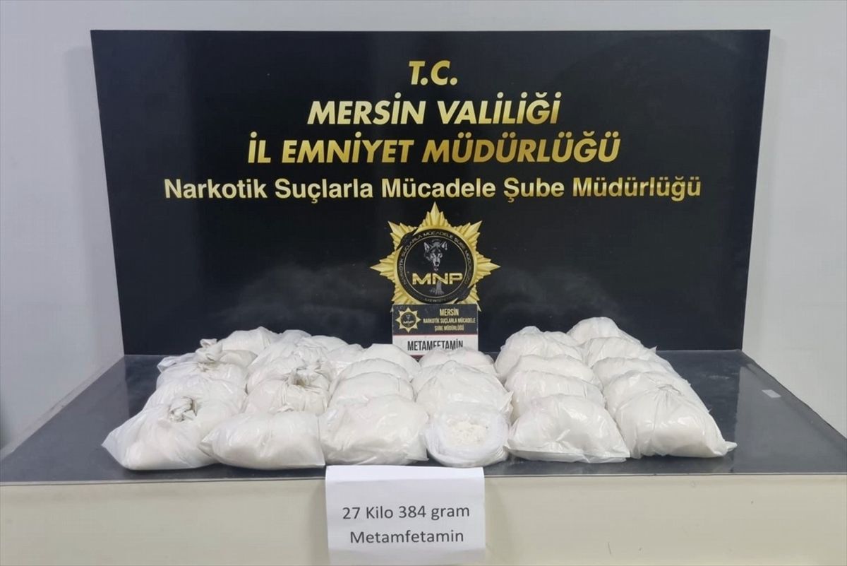Mersin'de bir depoda 27 kilo 384 gram sentetik uyuşturucu ele geçirildi