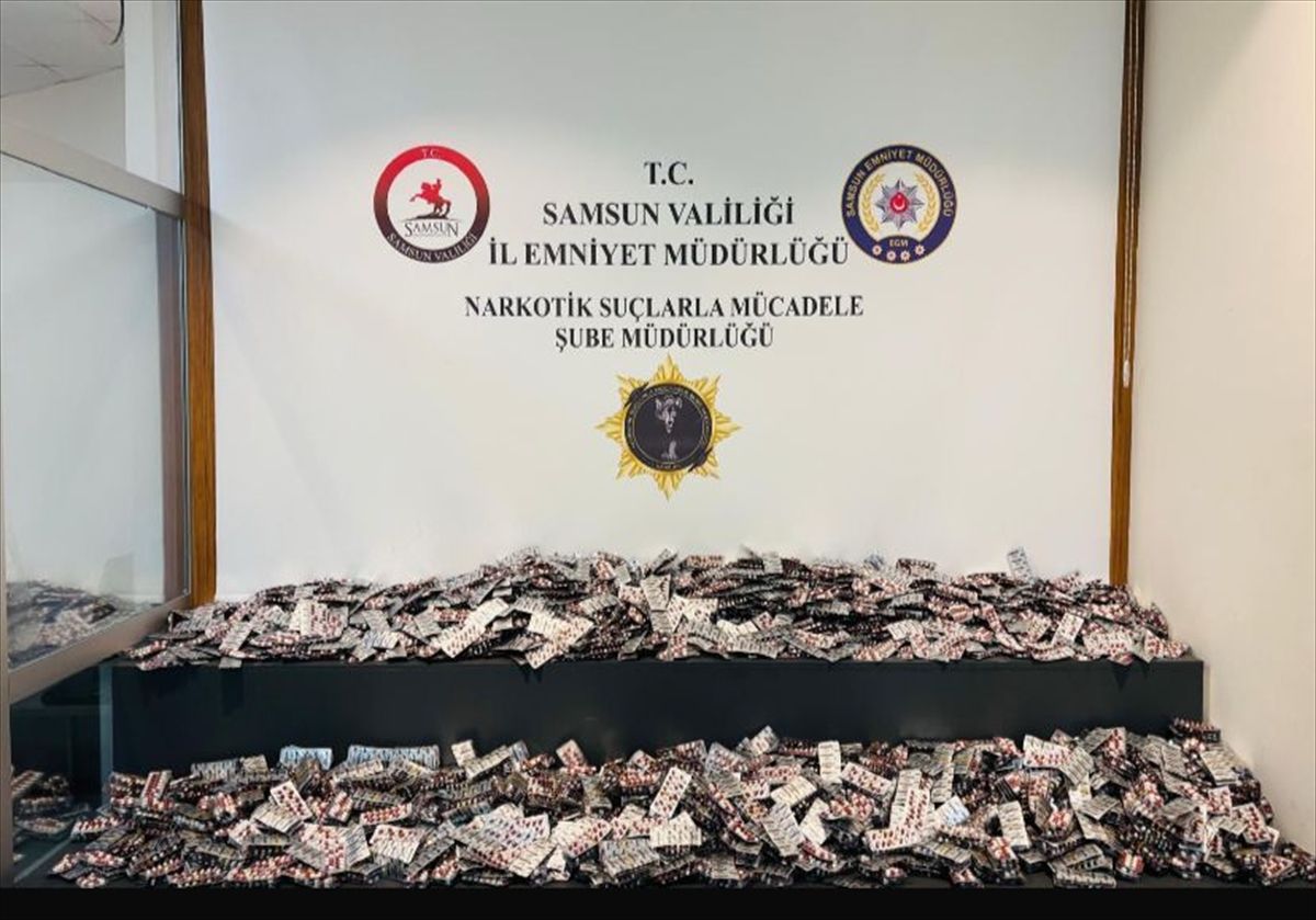 Samsun'da 33 bin 850 uyuşturucu hap ele geçirildi
